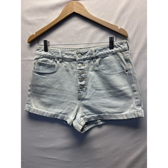 High Waisted Jean Shorts Lot Of 3 Mom Jeans Cuffed Button Front Size 9/10 - Picture 2 of 16